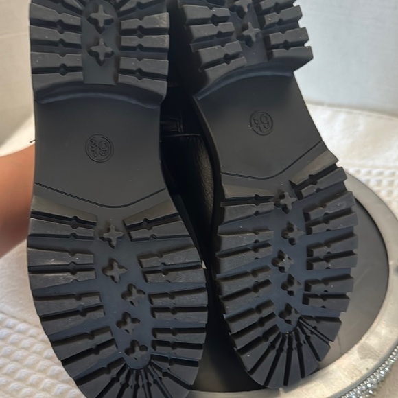 Universal Thread Black Combat Moto Boots with Buckle Details - Picture 5 of 7